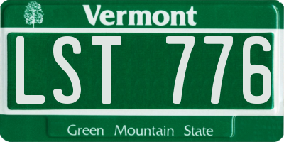 VT license plate LST776