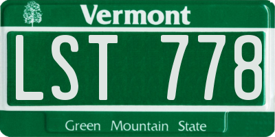 VT license plate LST778