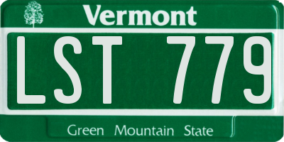 VT license plate LST779