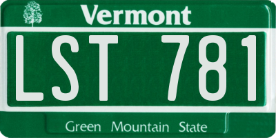 VT license plate LST781