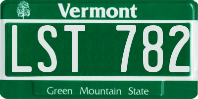VT license plate LST782
