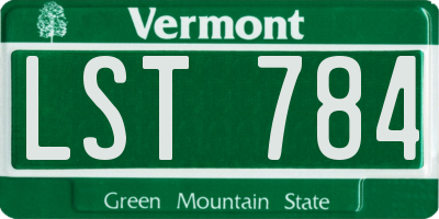 VT license plate LST784