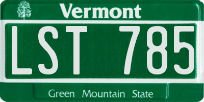 VT license plate LST785