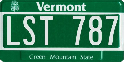 VT license plate LST787