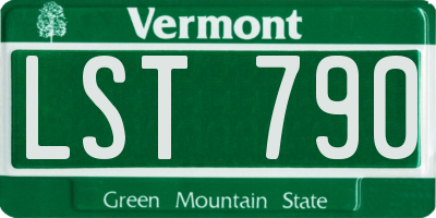 VT license plate LST790