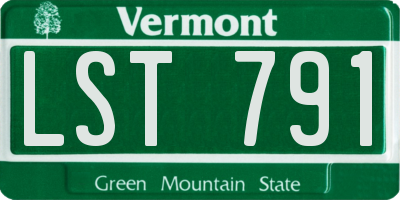 VT license plate LST791