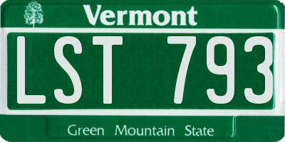 VT license plate LST793