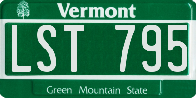 VT license plate LST795