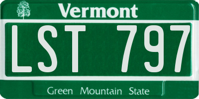 VT license plate LST797