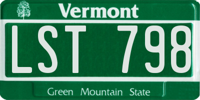 VT license plate LST798
