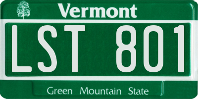 VT license plate LST801