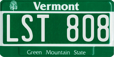VT license plate LST808