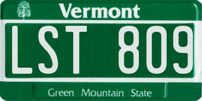 VT license plate LST809