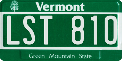 VT license plate LST810