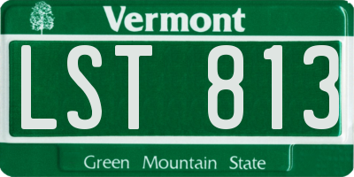 VT license plate LST813