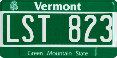VT license plate LST823