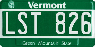 VT license plate LST826