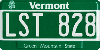 VT license plate LST828