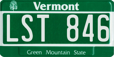VT license plate LST846
