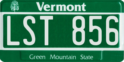 VT license plate LST856