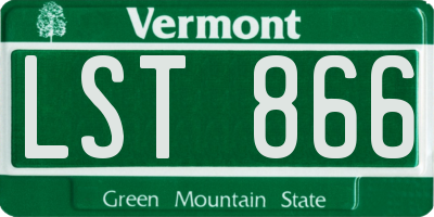 VT license plate LST866