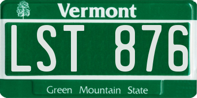 VT license plate LST876