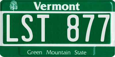 VT license plate LST877