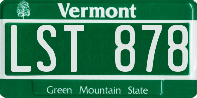 VT license plate LST878