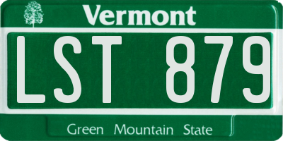 VT license plate LST879