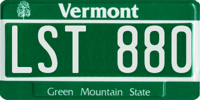 VT license plate LST880