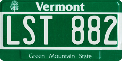 VT license plate LST882