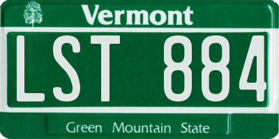 VT license plate LST884