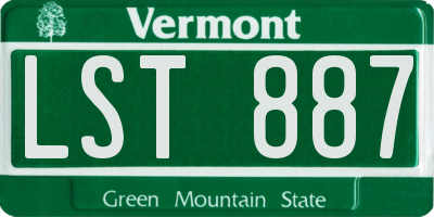 VT license plate LST887