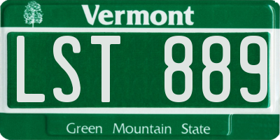 VT license plate LST889