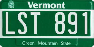VT license plate LST891
