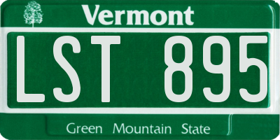 VT license plate LST895