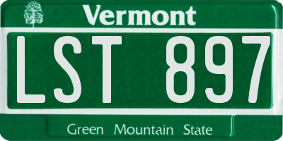 VT license plate LST897