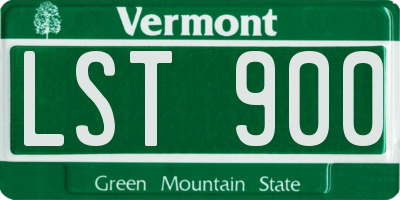 VT license plate LST900