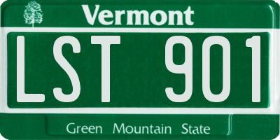 VT license plate LST901