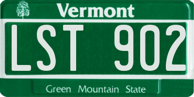 VT license plate LST902