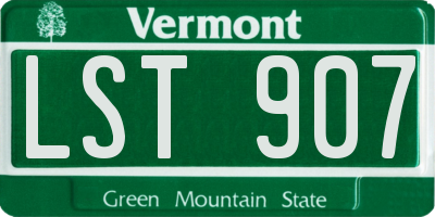 VT license plate LST907