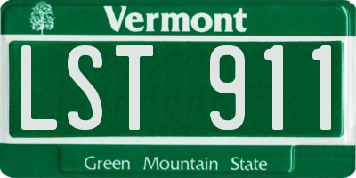 VT license plate LST911