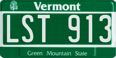 VT license plate LST913