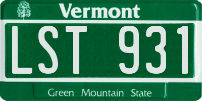VT license plate LST931