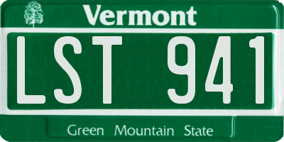 VT license plate LST941