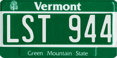 VT license plate LST944