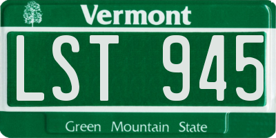 VT license plate LST945