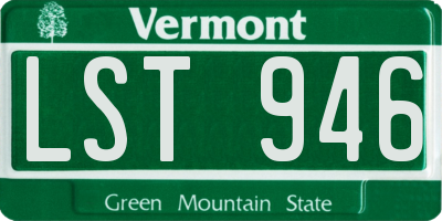 VT license plate LST946