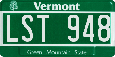VT license plate LST948