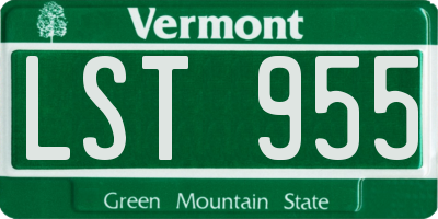 VT license plate LST955